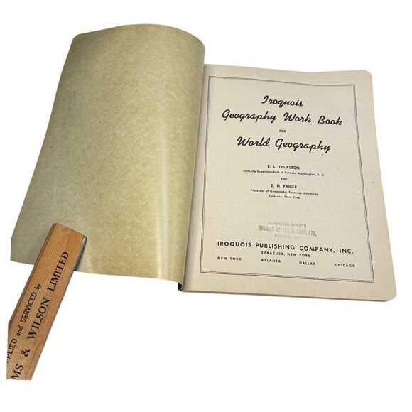 Iroquois Geography Workbook 1947 PB Book Trafalgar School Montreal Teacher Copy - Picture 2 of 13
